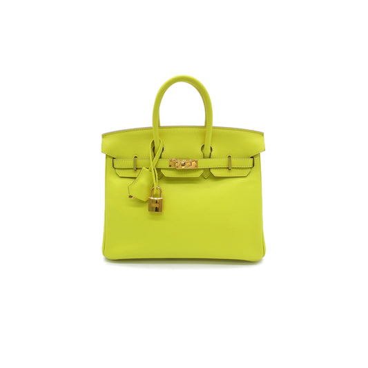 H**mes birkin 30 togo lemon yellow nylon blue lining gold buckle h028369cc9r (30*23*15cm)
