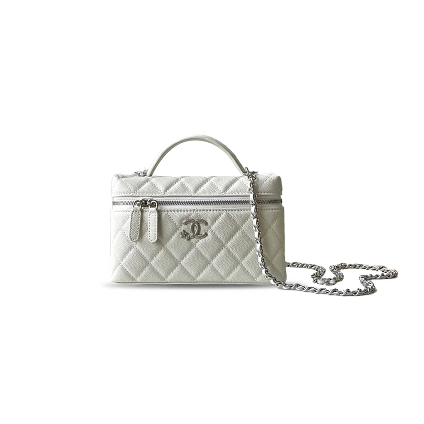 Ch**el master vanity handle white caviar ap4854 (19*12*5cm)