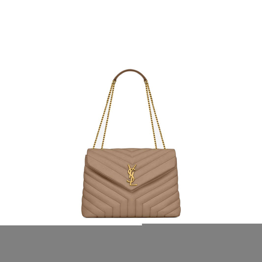 Y*L loulou medium chain bag in quilted leather 574946dv7272826 (32*22*12cm)