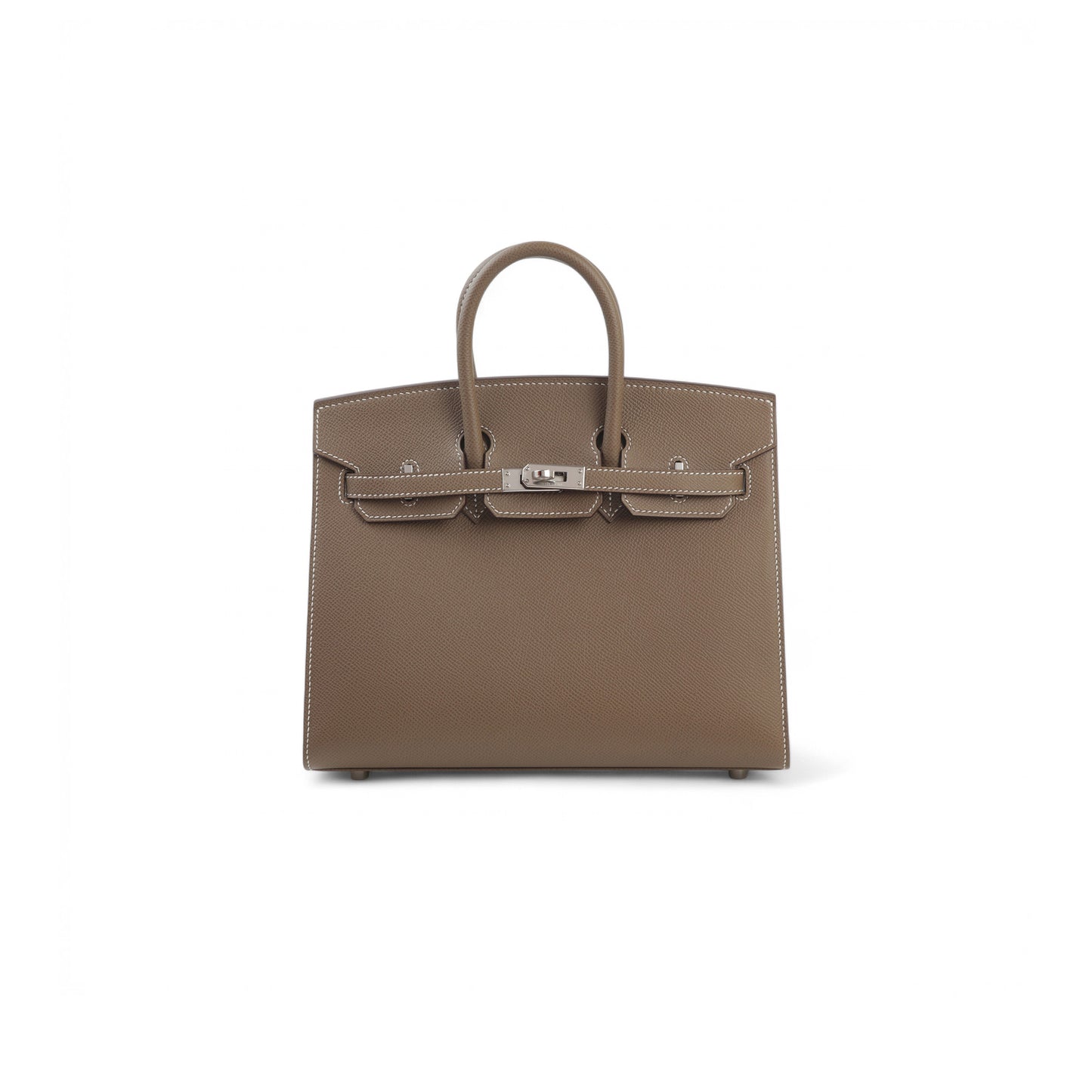 H**mes master birkin 30 epsom leather elephant grey silver buckle handbag h028369ck18 (30*23*15cm)