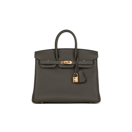 H**mes birkin 25 vert de gris togo gold hardware handmade (25cm)