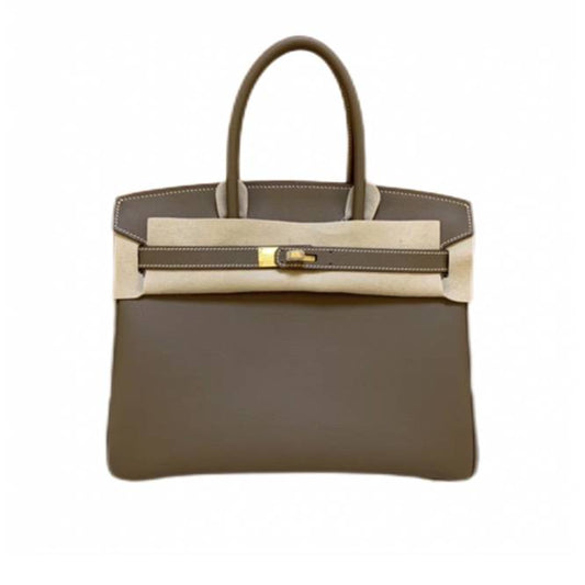 H**mes herH**mes birkin bag elephant grey epsom half-handmade (25cm*20cm*13cm)