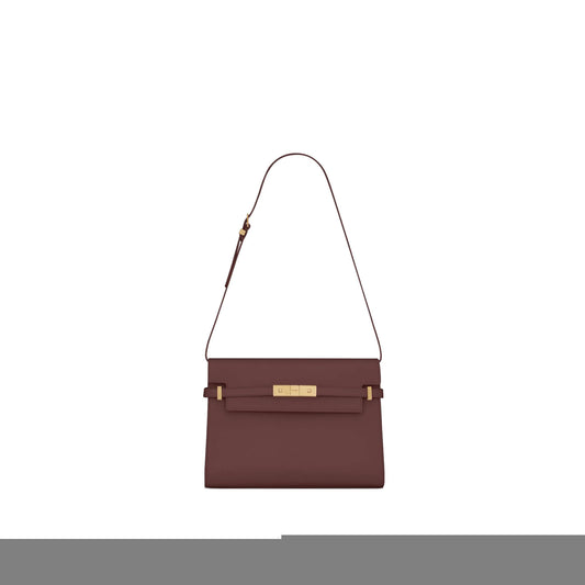 y*l manhattan shoulder bag in box Sa**t Lau*nt leather 5792710sx0w6475 (29*20*7.5cm)