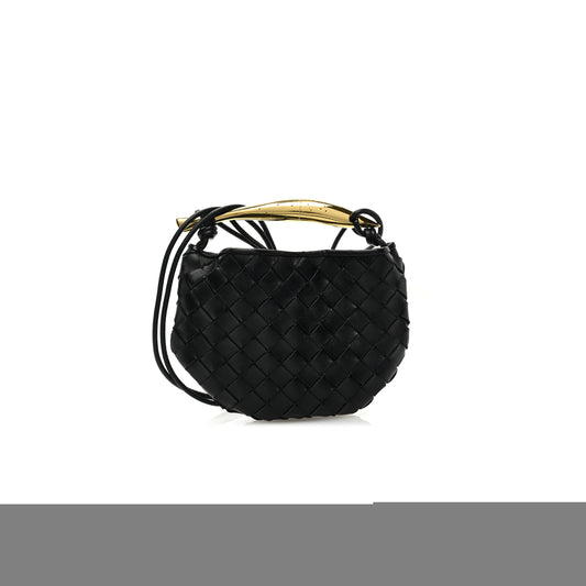 bo*te*ga Ve*ne*ta nappa intrecciato mini sardine bag black (20*14*3cm)