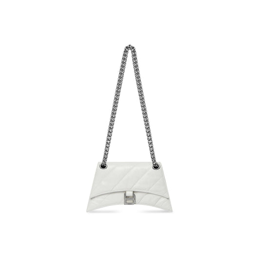 Ba1en*iaga women''s crush chain bag mini in white 736016210j09001 (21.8*9.9*4.8cm)