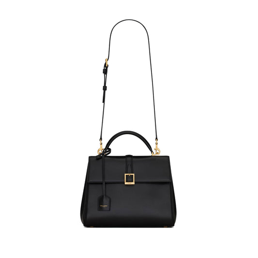 Y*L le fermoir small top handle bag in shiny leather 6869822za0w1000 (25*19.5*10.5/4)