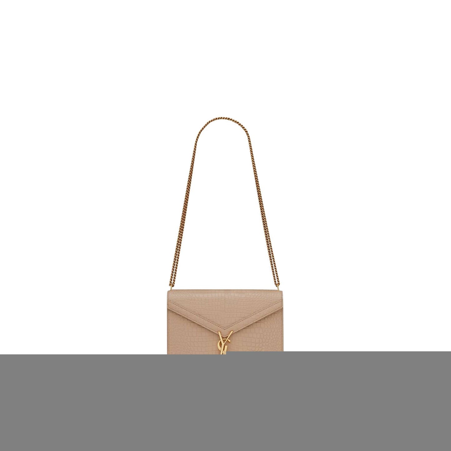 Y*L cassandra medium chain bag in crocodile-embossed shiny leather 532750dnd0j2721 (22*16.5*5.5cm)