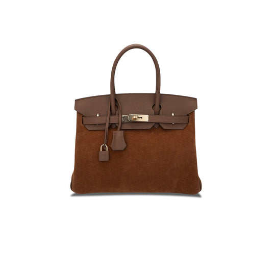 H**mes birkin 30 chestnut gold buckle bag 58822833472 (30*22*16cm)