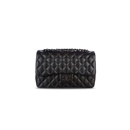 Ch*el so black jumbo classic flap bag (30*19.5*10cm)