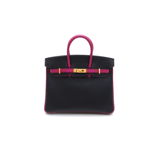 H**mes birkin 30 epsom black and rose red gold buckle h028369ck19 (30*23*15cm)