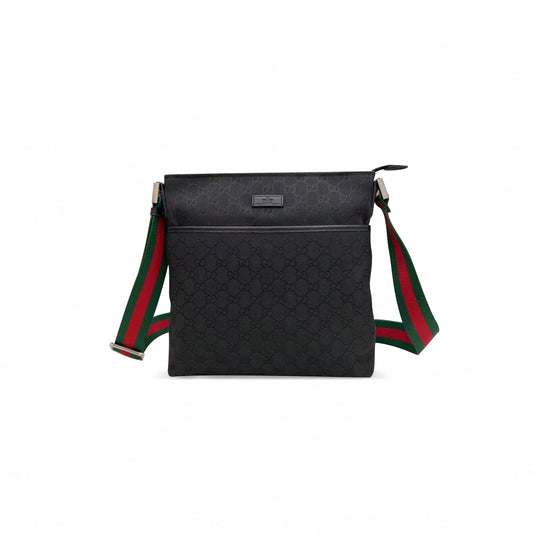 G*u*i small gg canvas messenger crossbody bag 189751 (27*27*7cm)