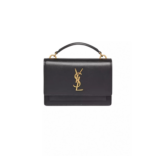 Y*L sunset chain wallet in smooth leather black 533026d422w1000 (19*14*5.5cm)