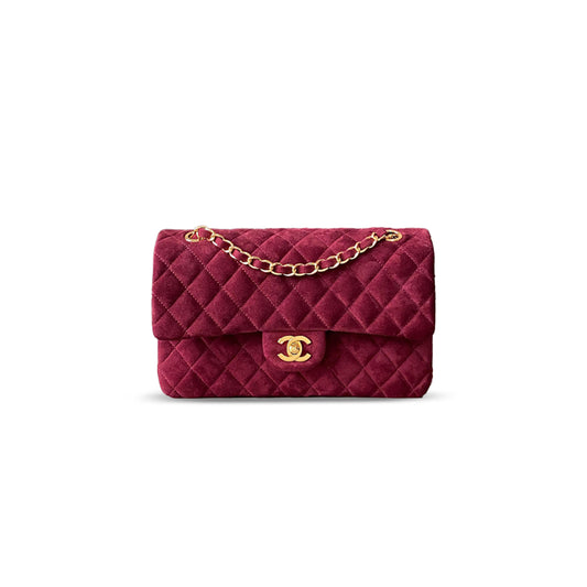 Ch*el suede medium double flap shoulder bag 306482 (25*16*8cm)