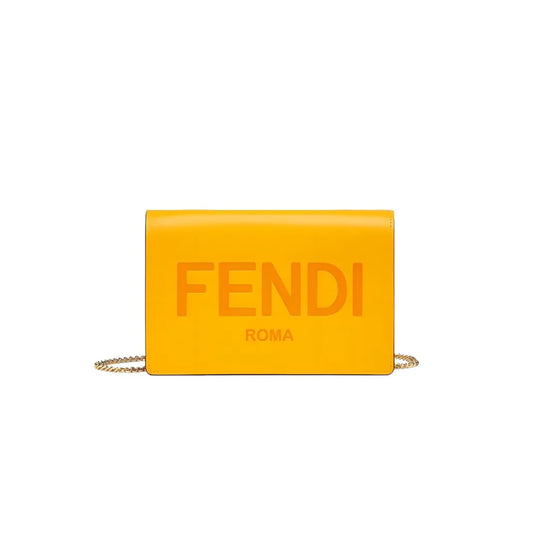F**di shoulder crossbody bag mini women''s orange 8bs006aayzf1dzh (20*13*6cm)