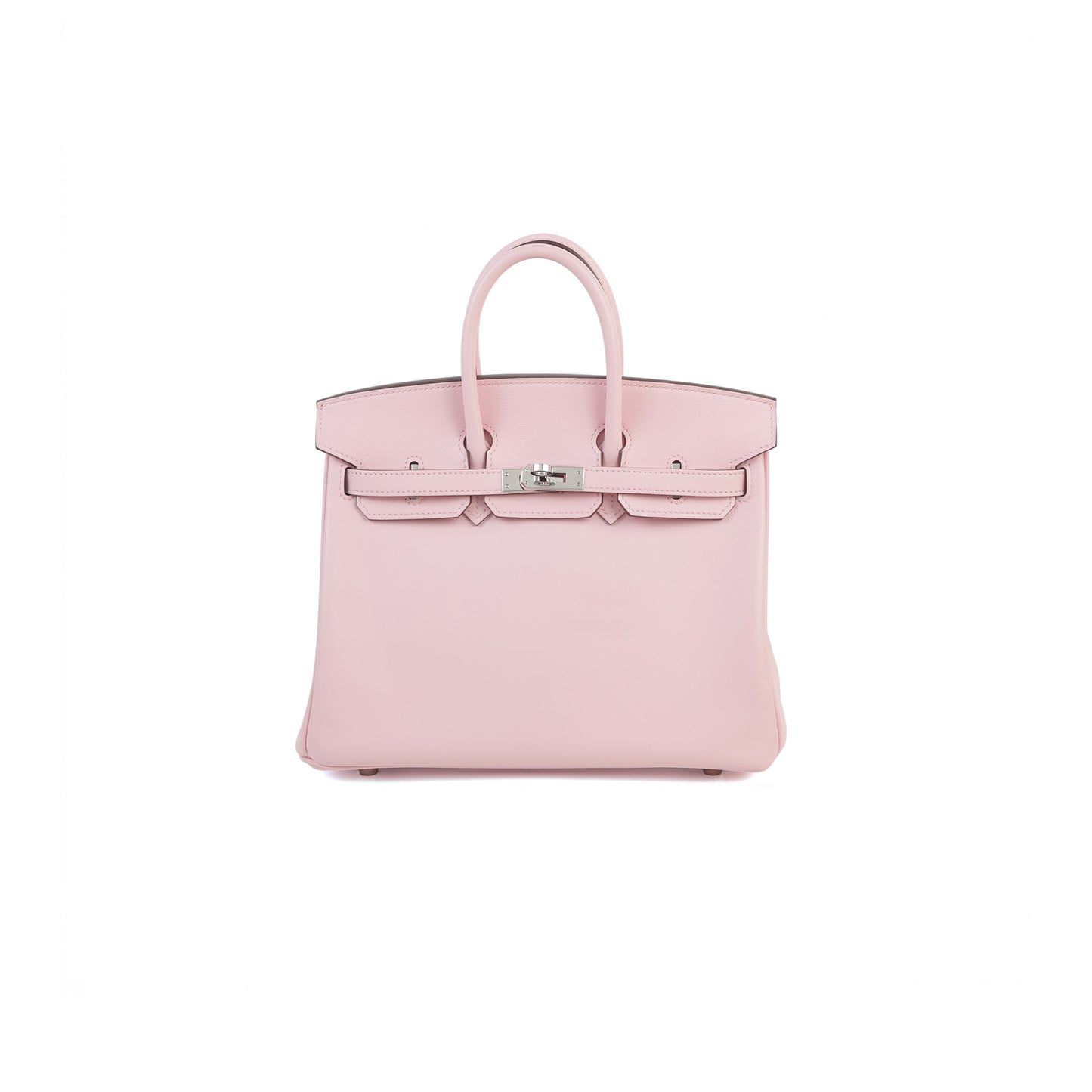 H**mes birkin 25 swift leather 3q cherry blossom silver buckle h049362ck3q (25*20*13cm)