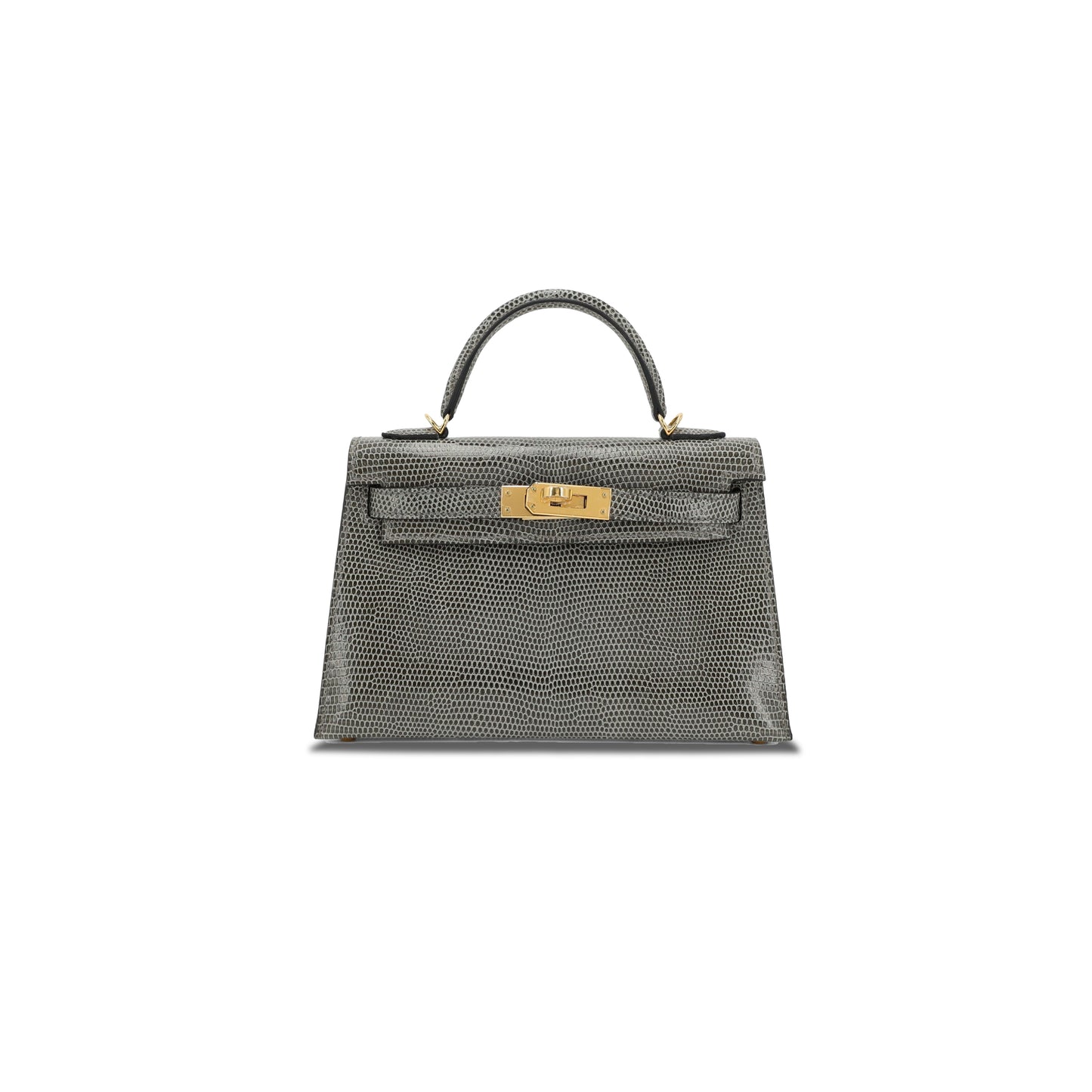 H**mes master mini kelly ii gris tourterelle lizard 23581 (19*12*5.5cm)