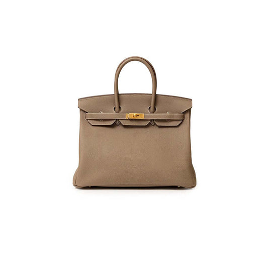 H**mes BIRKIN 35 ETOUPE TOGO GOLD HARDWARE (35*28*18cm)