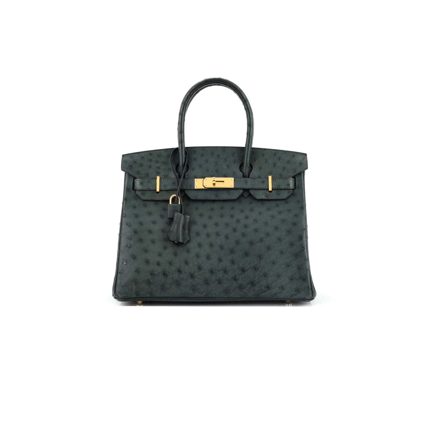 H**mes master birkin 25 ostrich olive gold buckle h041944ck79 (25*20*13cm)