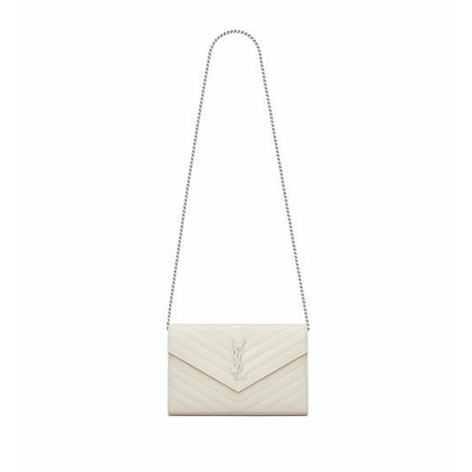 Y*L cassandre matelassÉ chain wallet in grain de poudre embossed leather 377828365524 (22.5x14x4cm)