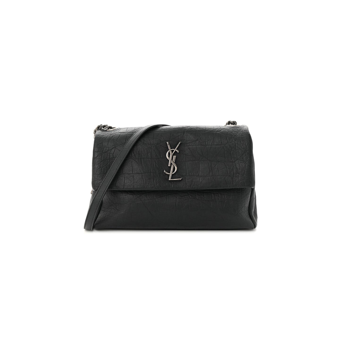 Y*L large west hollywood monogram fold-over grey 1413669 (28*18*11cm)