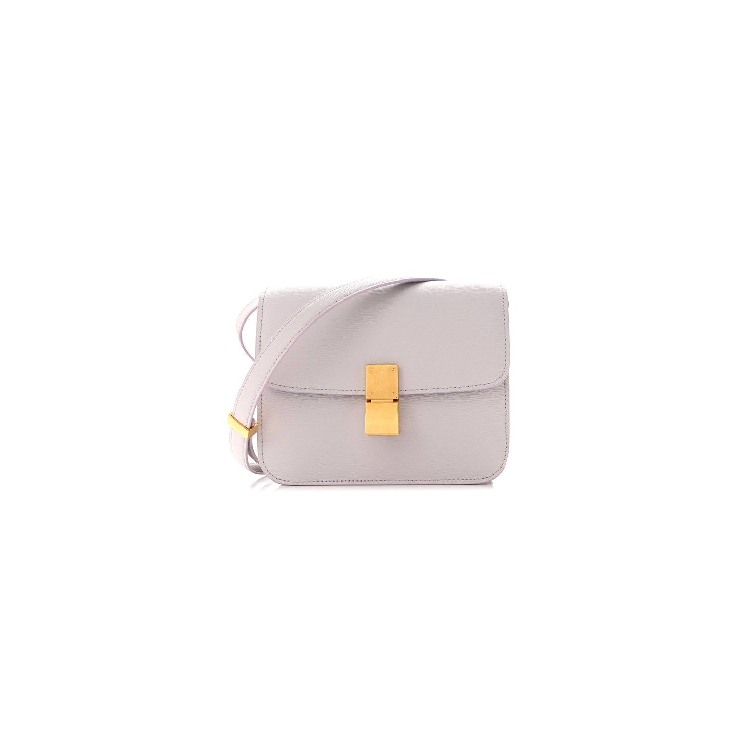 Ce**e liege calfskin teen classic box flap bag lavender grey (18*15*6cm)
