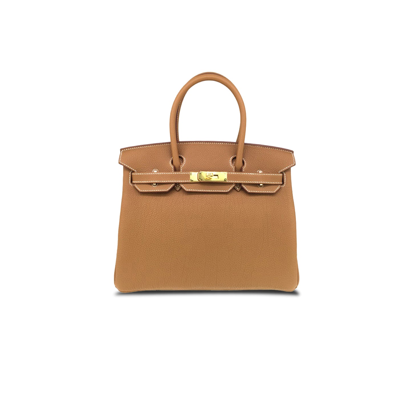 h**mes birkin 30 epsom leather G01den brown gold buckle handbag h028369cc37 (30*23*15cm)