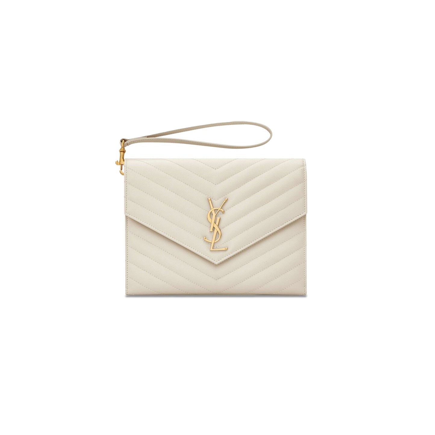 Y*L cassandre matelassÉ flap pouch in grain de poudre leather 617662bow019207 (21*16*3cm)