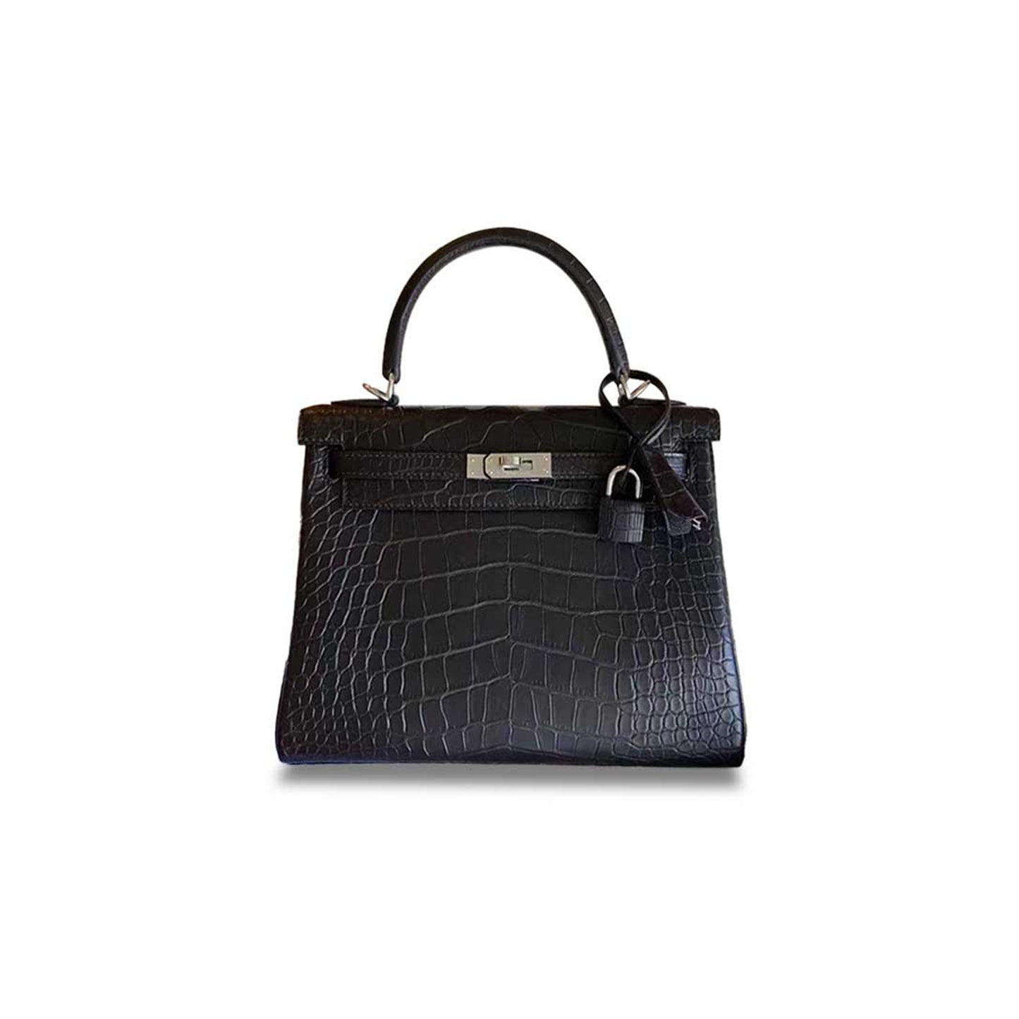 H**mes master kelly 25 matte americana black silver (25*17*7cm)