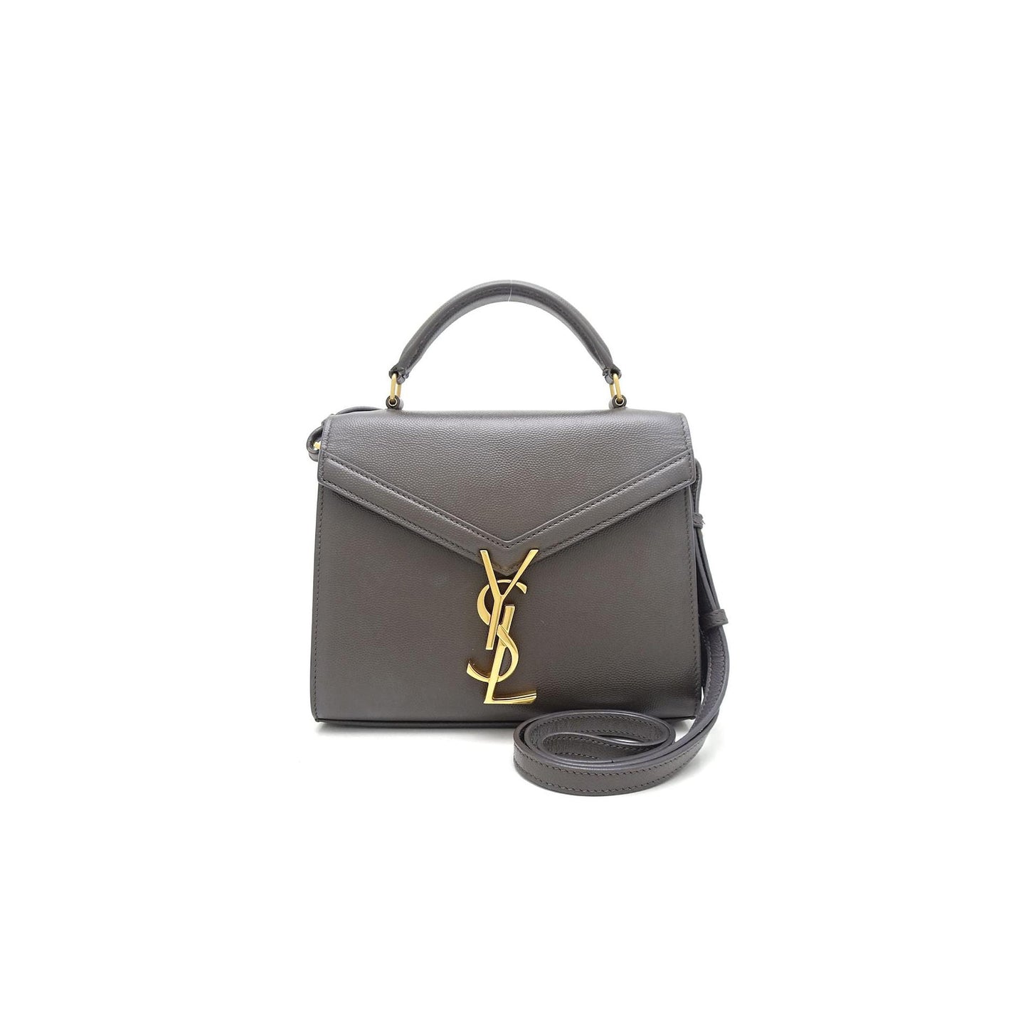 Y*L cassandra mini top handle bag in grain de poudre embossed leather 6027110702 (20*16*7.5cm)