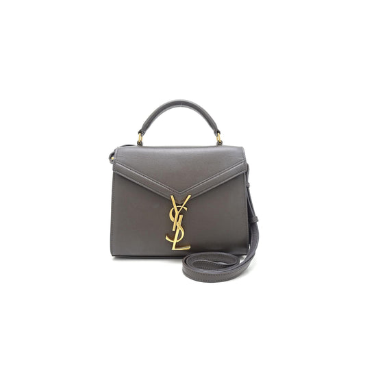 Y*L cassandra mini top handle bag in grain de poudre embossed leather 6027110702 (20*16*7.5cm)