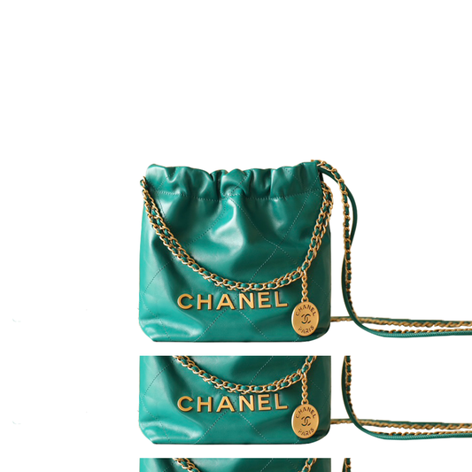Ch*el master 22 mini handbag green as3980 (20*19*6cm)