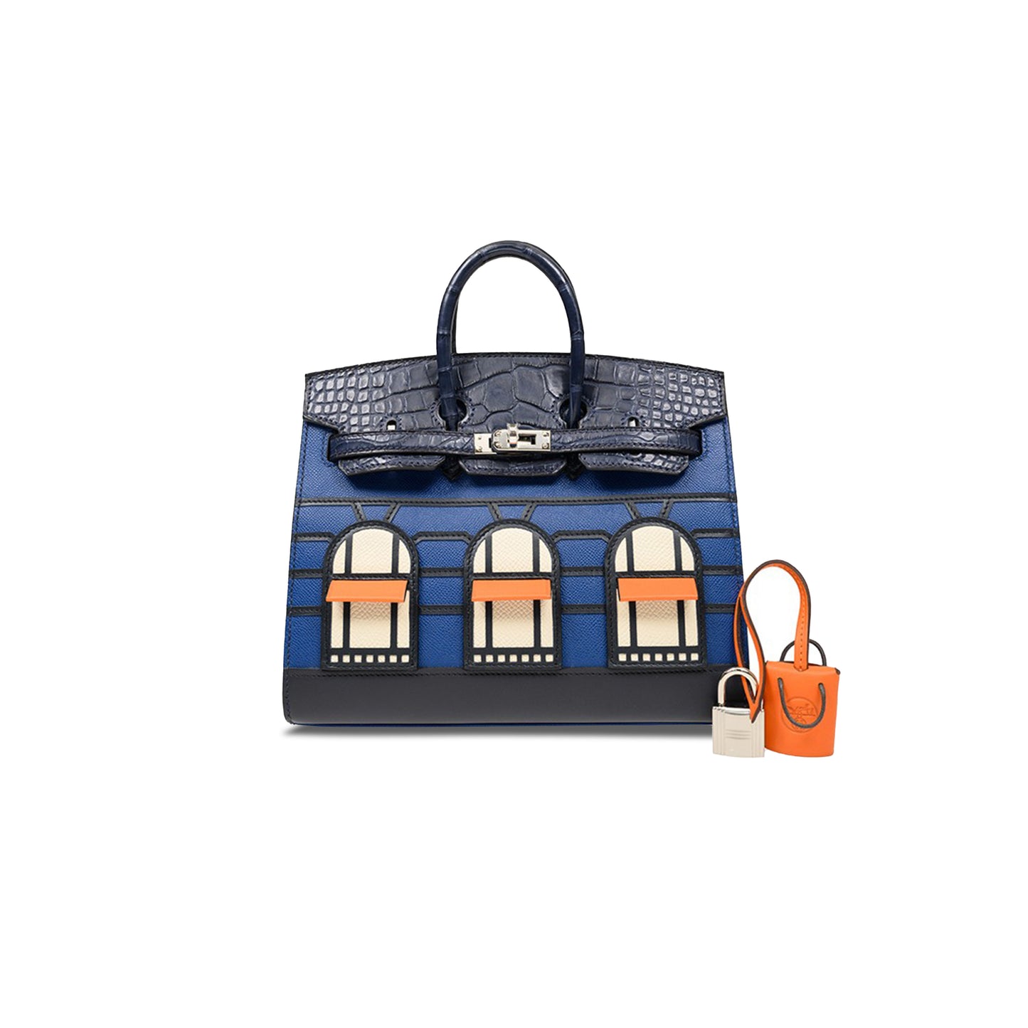 H**mes master birkin 20 handbag bk20s4fbgmcrocosso (20*16*11cm)
