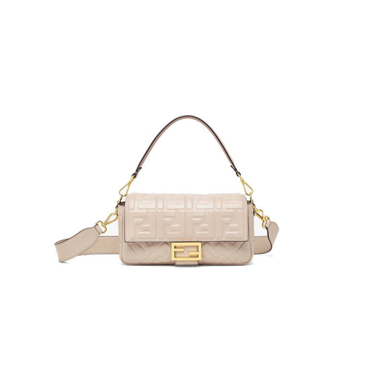F**di baguette - beige nappa leather bag 8br600a72vf19t5 (27*15*6cm)