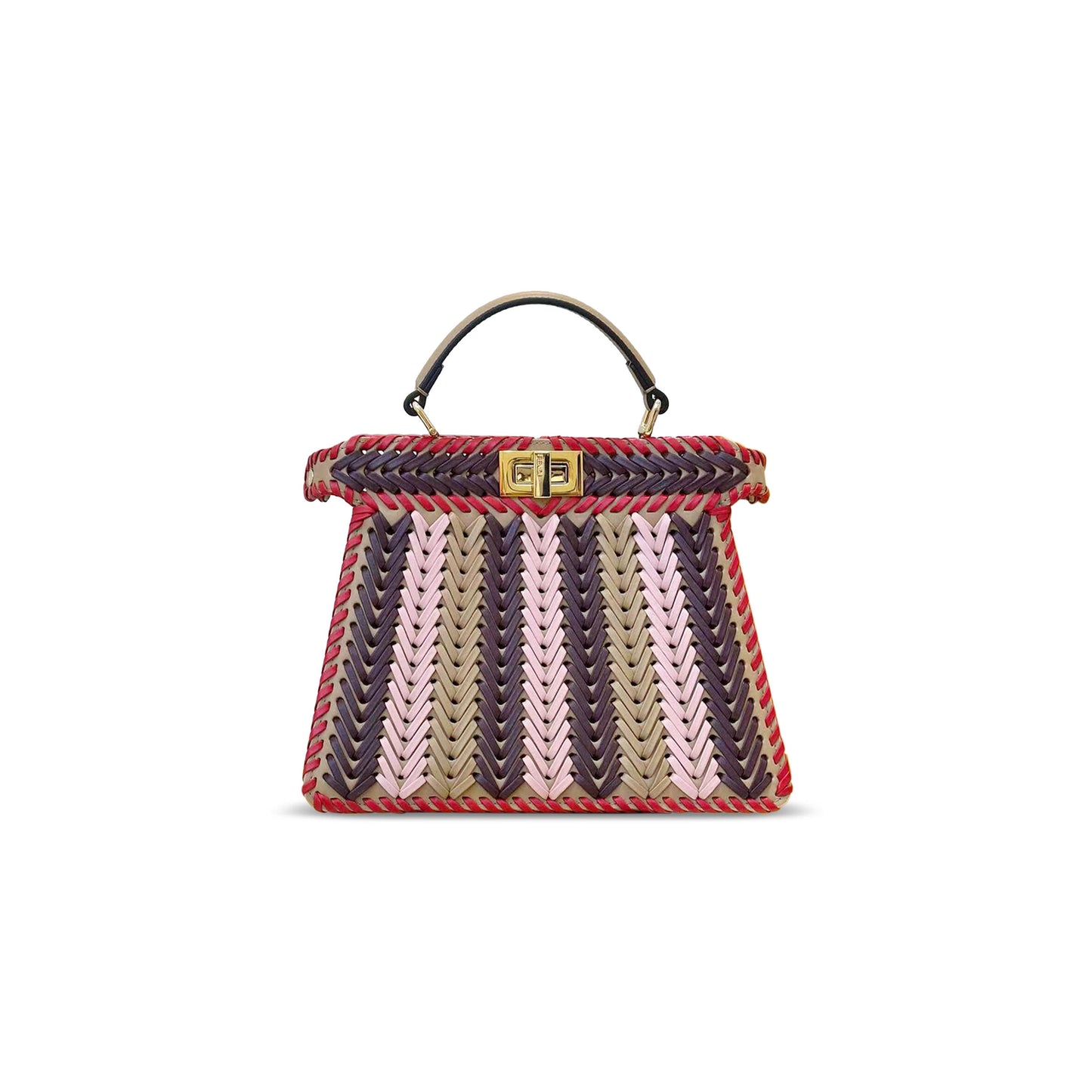 F**di peekaboo peekaboo iseeu leather multicolour (27*20*11cm)