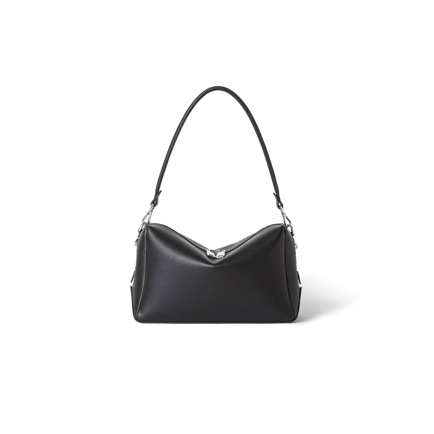 F**di lui medium black leather bag 7va672asihf0gxn (28*19*11cm)