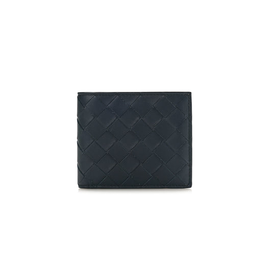 bo*te*ga Ve*ne*ta nappa intrecciato bi fold wallet denim yellow (11*9*1cm)
