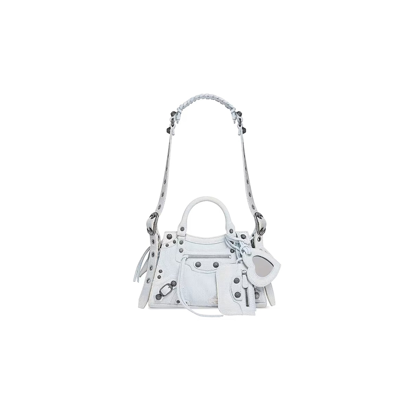 Ba*len*cia*ga small neo cagole city in denim light blue 700940210b08104 (25.9*17.8*11.4cm)