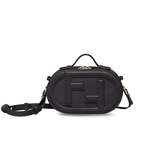 F**di vitello grace matte o''lock mini camera case light black 8bs058a5dyf0kur (21*13*8cm)