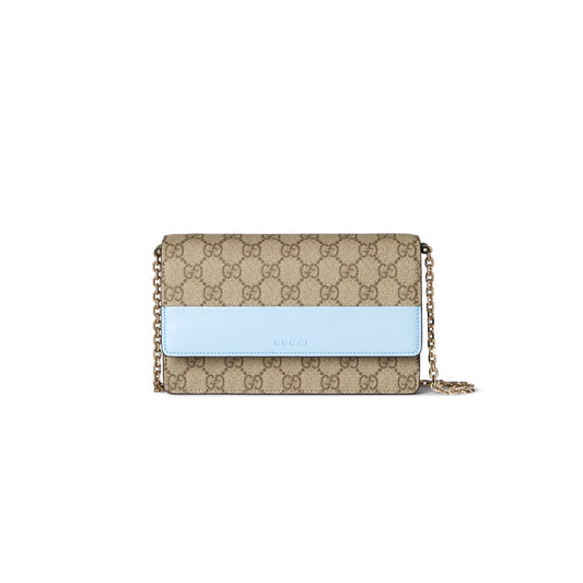 G*u*i gg emblem wallet on chain ‎838151 (20*13*4cm)