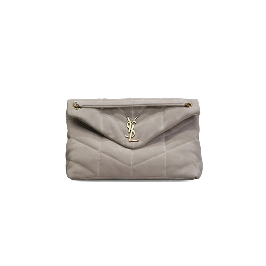 Y*L puffer medium chain bag in quilted suede 577475125468 (35*23*13.5cm)