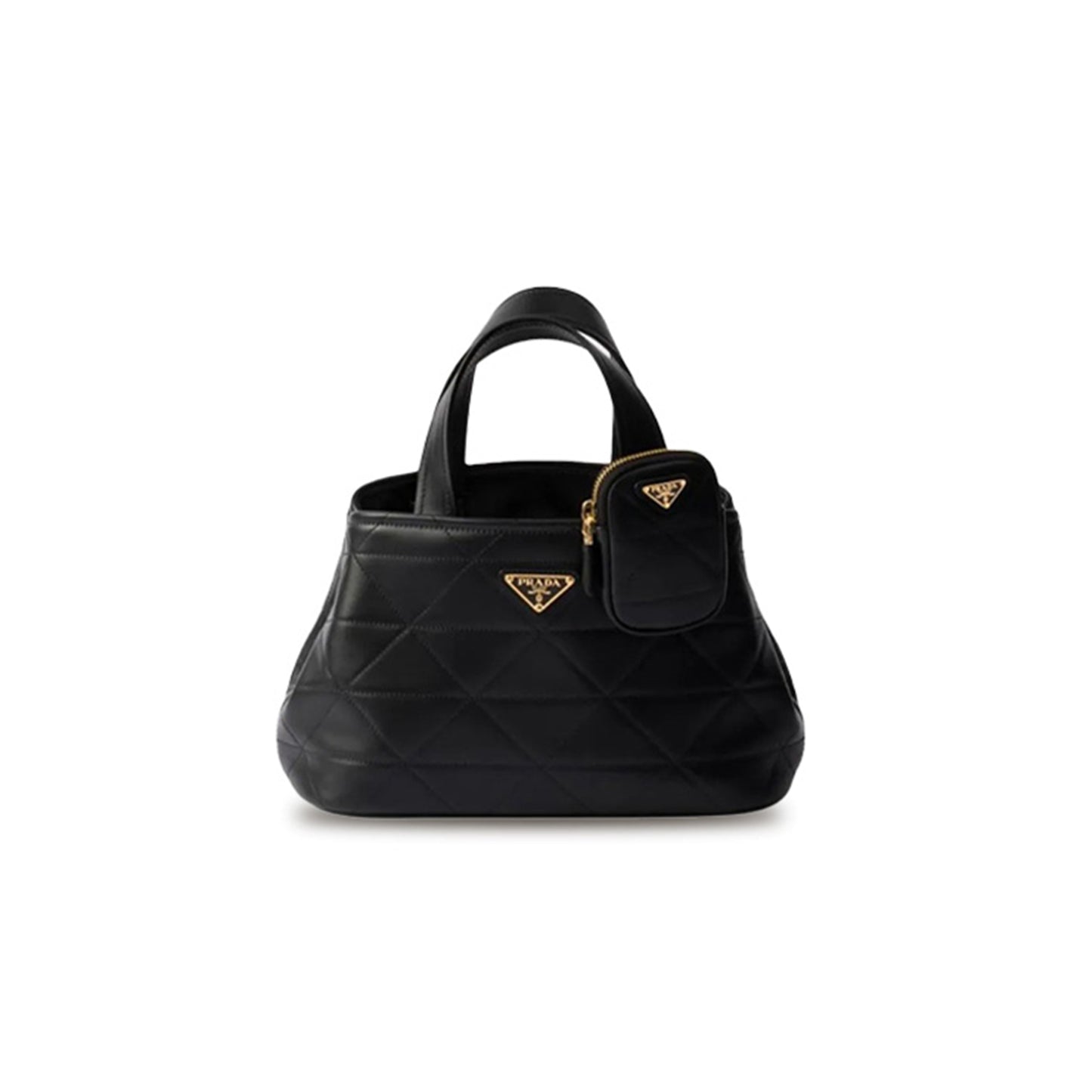 Pra*a small leather tote bag with stitching 1bg548 (26*17*13.5cm)