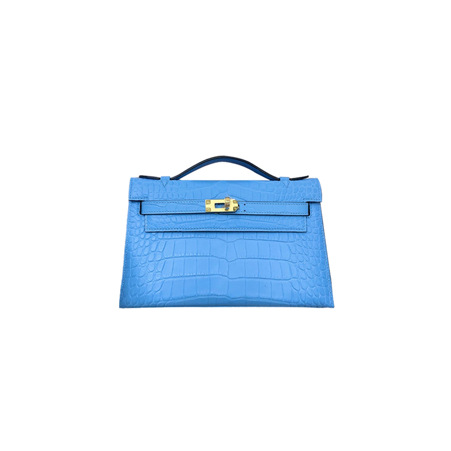 H**mes master kelly 22 pochette matte crocodile leather (22*14*7cm)