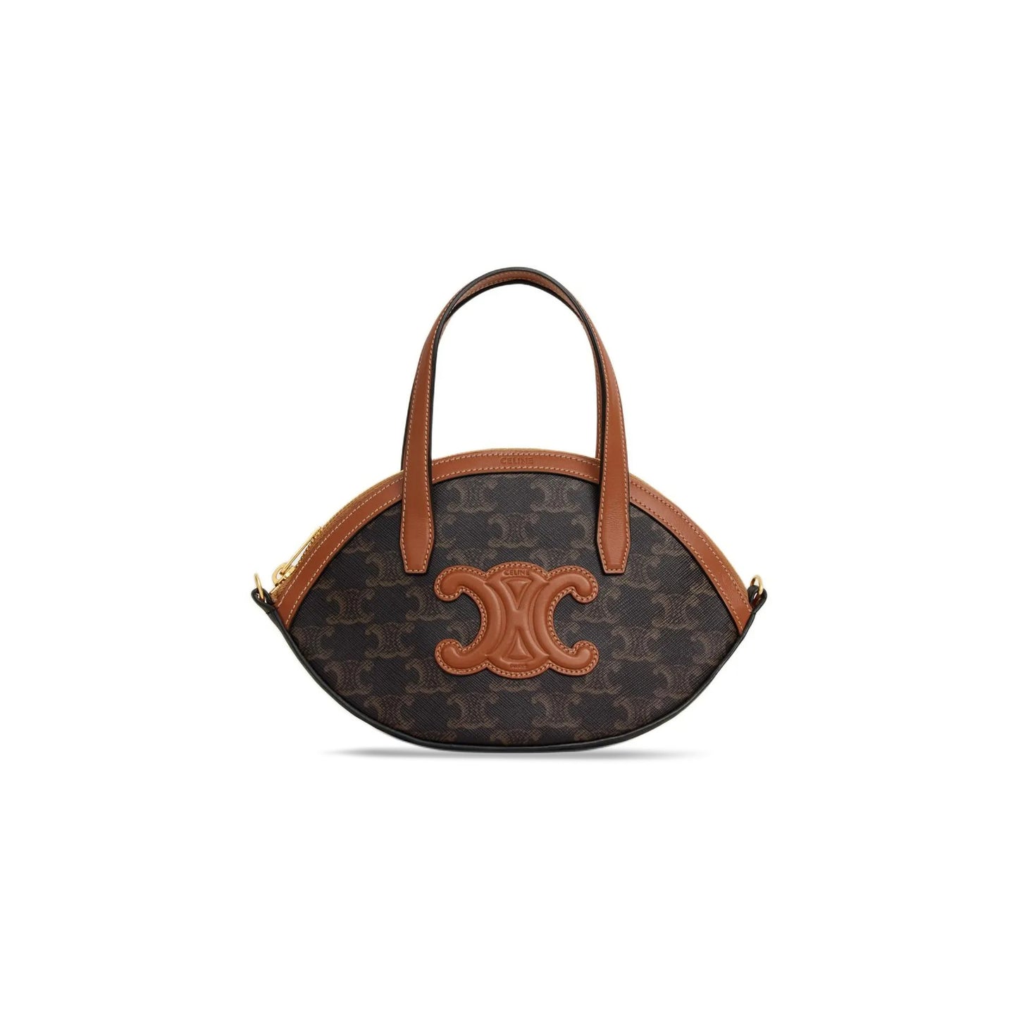 Ce**e shoulder bag triomphe in triomphe canvas and lambskin 122262bzj.04lu (24*21*5cm)