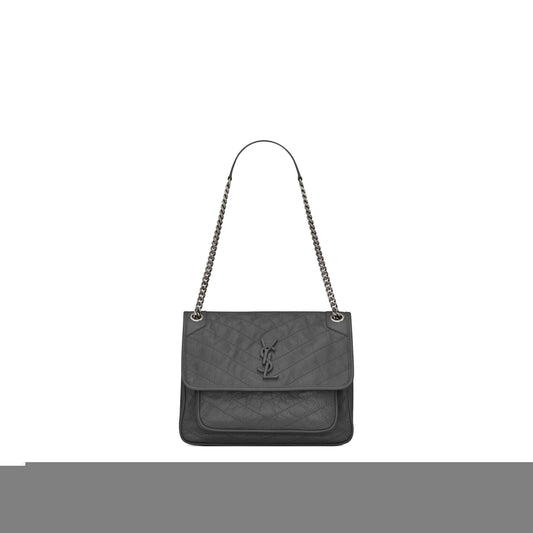 Y*L niki medium chain bag in crinkled vintage leather 6331580en041112 (28*20*8.5cm)