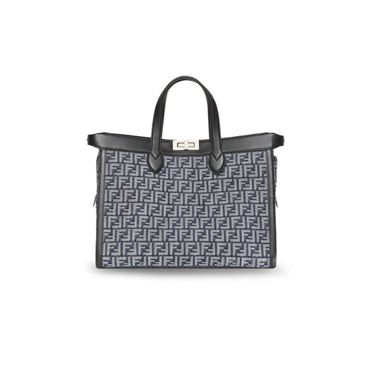 F**di peekaboo iseeu forty8 handbag blue ff denim handbag 7va566ama8f1kac (41*29.5*16cm)