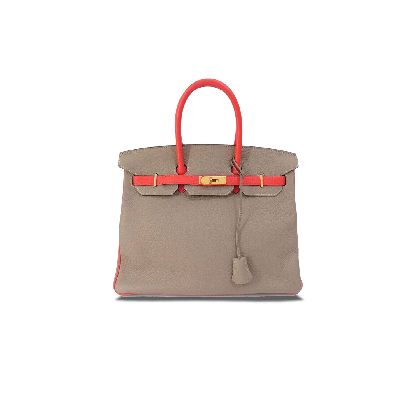 H**mes master birkin 30 epsom pewter grey lipstick pink gold buckle h028369ck42 (30*23*15cm)
