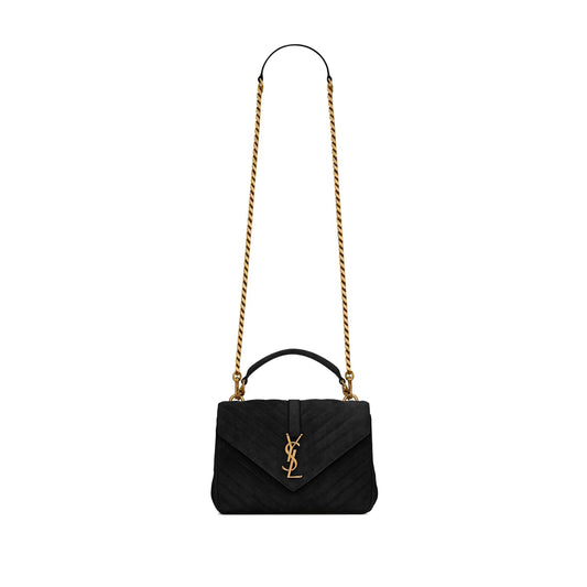 Y*L college medium chain bag in quilted suede 6002791u8071000 (24*17*6.5cm)