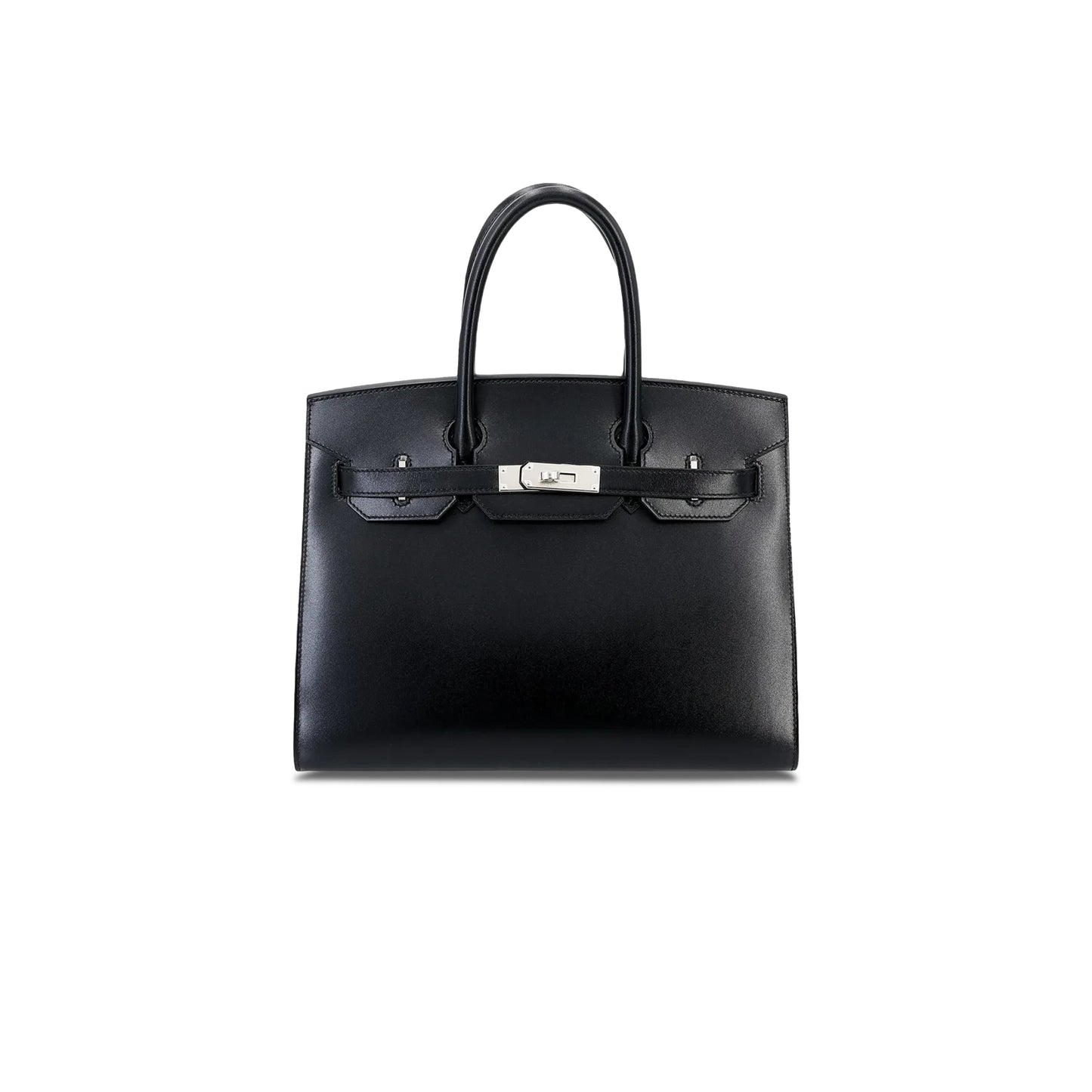 H**mes master birkin 30 box leather black silver buckle h029281ck89 (30*22*15cm)