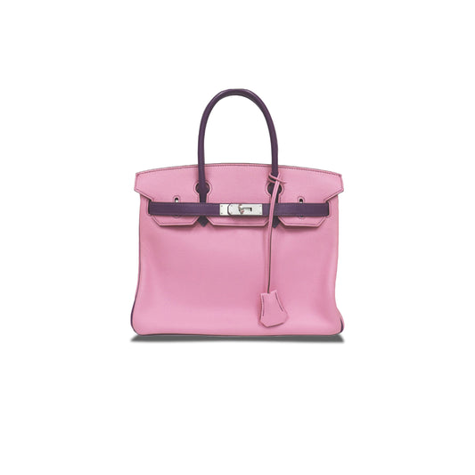 H**mes master birkin 30 epsom malva and anemone purple silver buckle 5010502009566 (30*23*15cm)