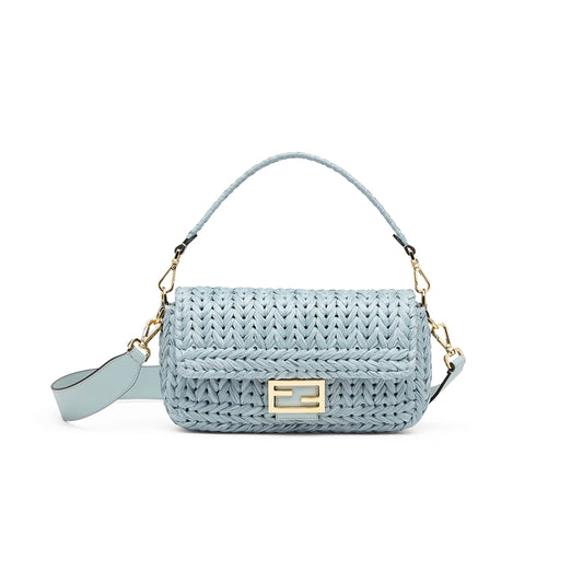 F**di baguette leather light blue 8br600arngf1npu (27*15*6cm)